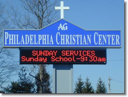 Philadelphia Christian Center Red, 16x120 matrix