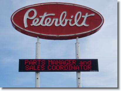 Outdoor LED Sign, Peterbilt North America